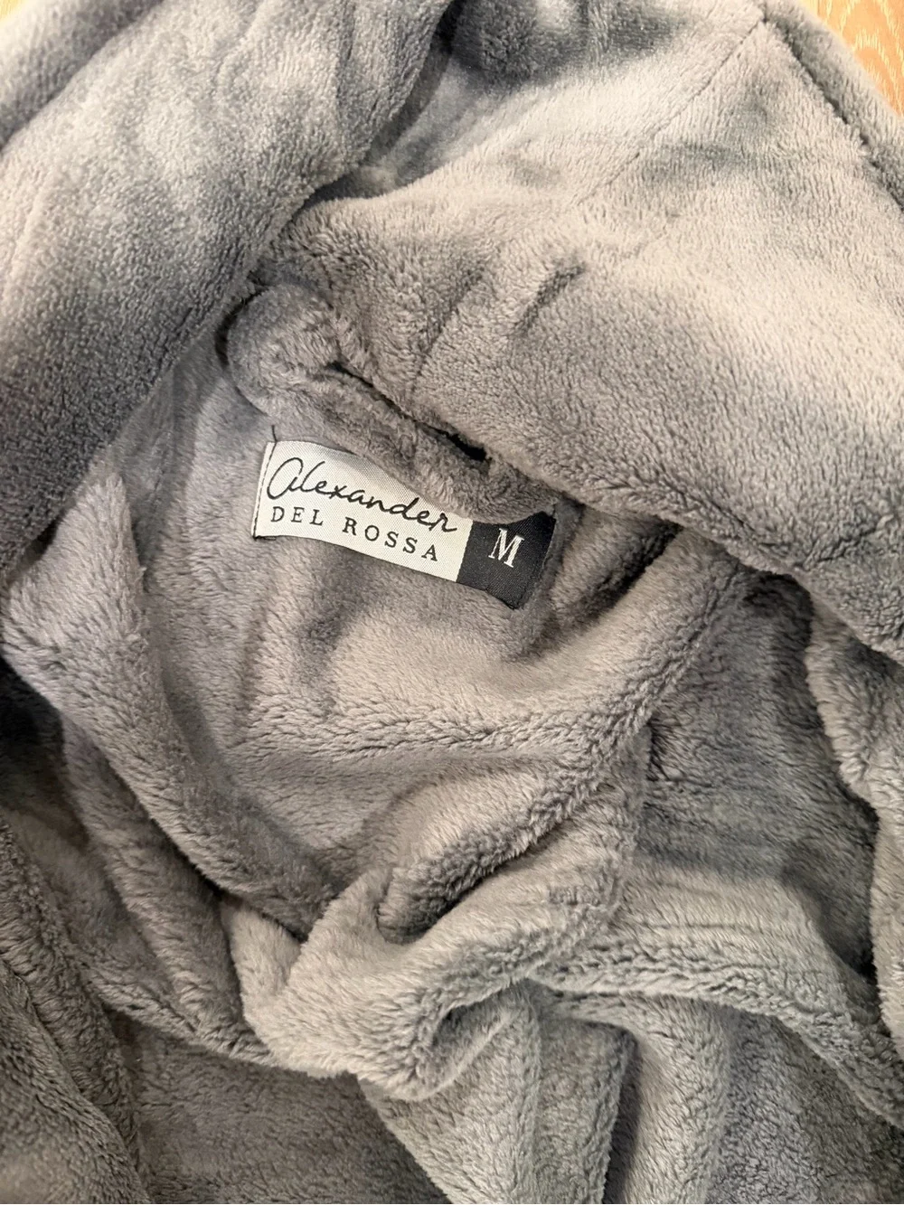 NWOT Alexander Del Rossa Mens Robe, Plush Fleece Hooded Bathrobe Medium